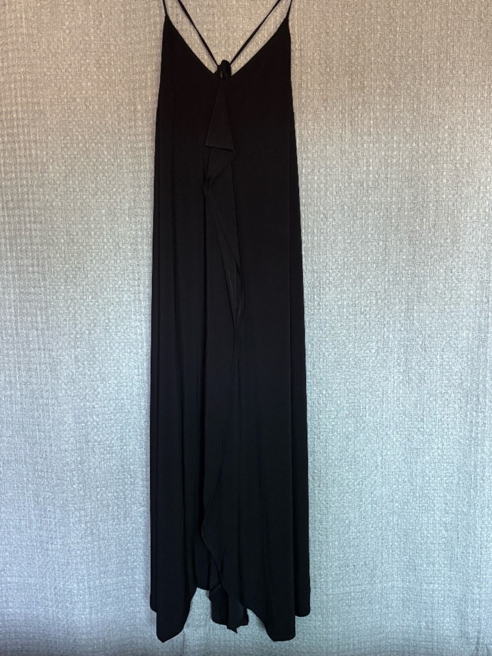 Express Black Strappy Open Back Maxi Dress Tie Back Size XL